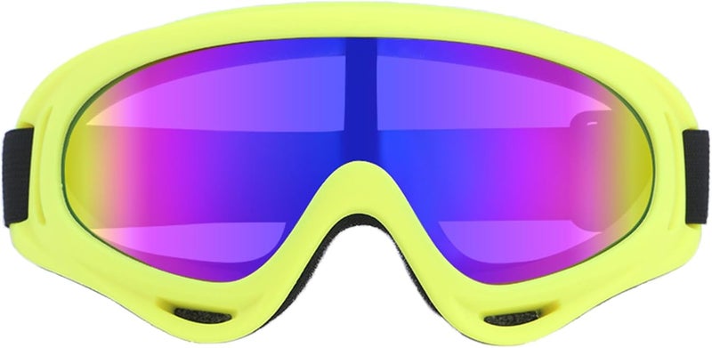 XILEDUO Ski Goggles Snowboard Goggles for Men Women Kids Winter Snow Windproof Sports Sunglasses Motorcycle ATV Glasses for Youth Adult Teens, UV Protection Foam Anti-Scratch Dustproof (Yellow) - Image 1